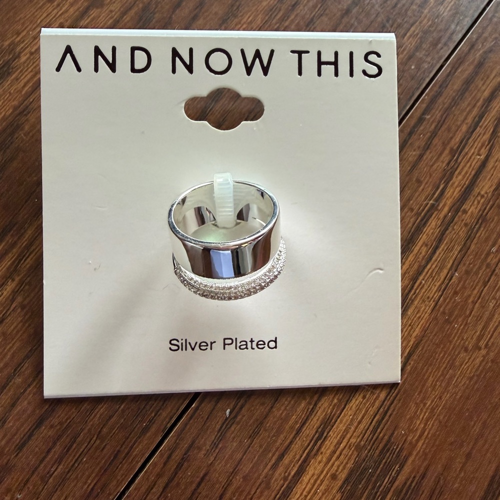 And Now This Silver Plated Women's Ring size 8